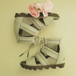 🐦 Sorel Joanie ll wedge leather sandals Dove 6.5